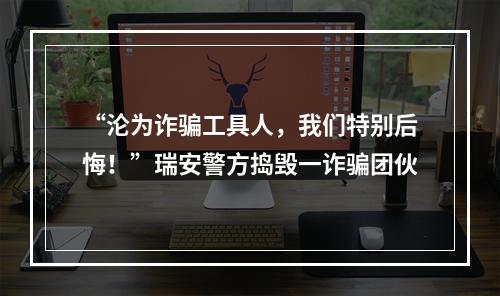 “沦为诈骗工具人，我们特别后悔！”瑞安警方捣毁一诈骗团伙