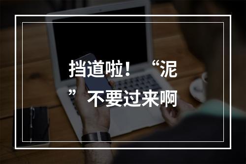 挡道啦！“泥”不要过来啊