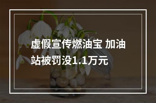 虚假宣传燃油宝 加油站被罚没1.1万元
