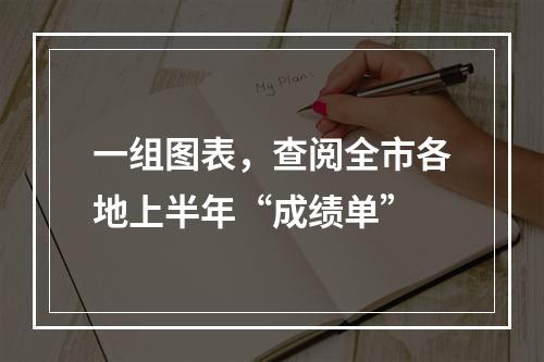 一组图表，查阅全市各地上半年“成绩单”