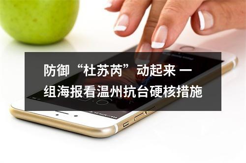 防御“杜苏芮”动起来 一组海报看温州抗台硬核措施