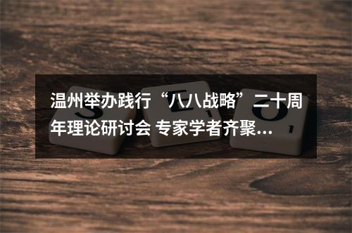 温州举办践行“八八战略”二十周年理论研讨会 专家学者齐聚共话
