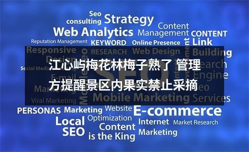 江心屿梅花林梅子熟了 管理方提醒景区内果实禁止采摘