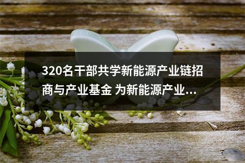 320名干部共学新能源产业链招商与产业基金 为新能源产业发展“充电”又“充值”