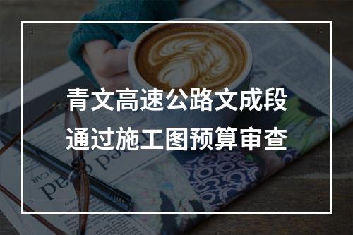 青文高速公路文成段通过施工图预算审查