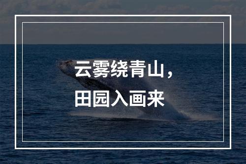 云雾绕青山，田园入画来