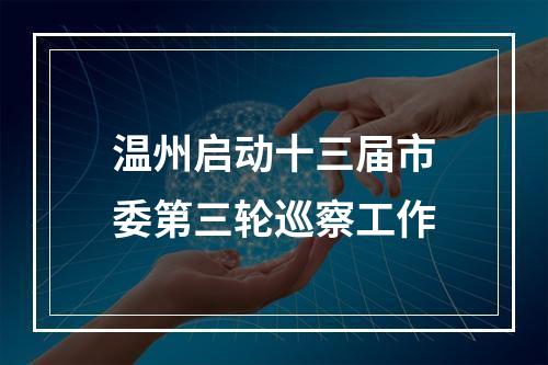 温州启动十三届市委第三轮巡察工作