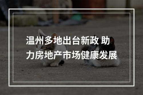 温州多地出台新政 助力房地产市场健康发展