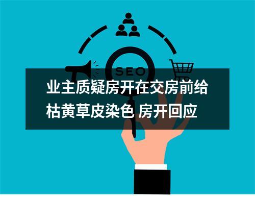 业主质疑房开在交房前给枯黄草皮染色 房开回应