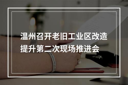温州召开老旧工业区改造提升第二次现场推进会