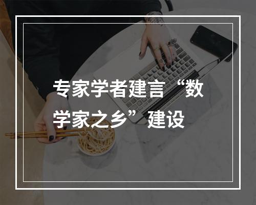 专家学者建言“数学家之乡”建设