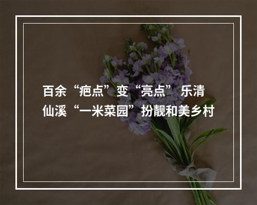 百余“疤点”变“亮点” 乐清仙溪“一米菜园”扮靓和美乡村