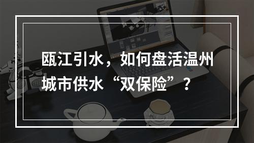 瓯江引水，如何盘活温州城市供水“双保险”？
