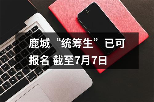 鹿城“统筹生”已可报名 截至7月7日