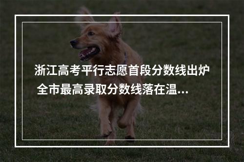 浙江高考平行志愿首段分数线出炉 全市最高录取分数线落在温医大
