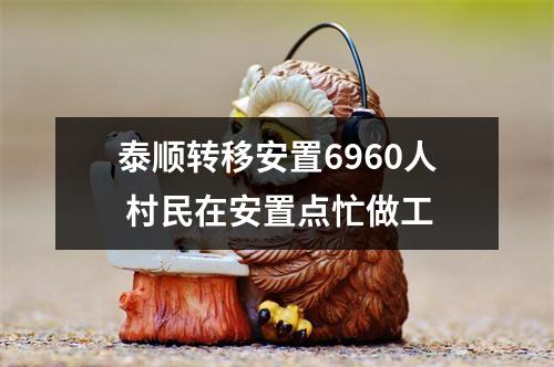 泰顺转移安置6960人 村民在安置点忙做工
