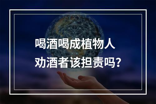 喝酒喝成植物人 劝酒者该担责吗？