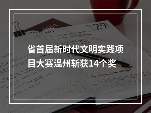 省首届新时代文明实践项目大赛温州斩获14个奖
