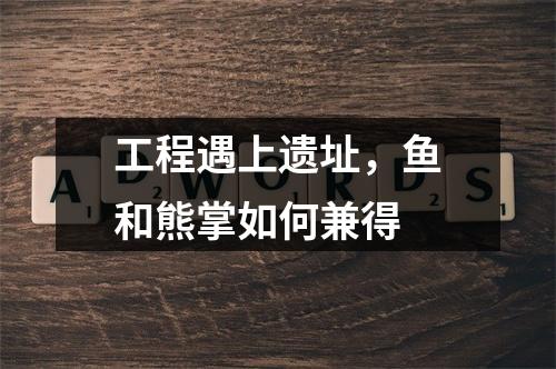 工程遇上遗址，鱼和熊掌如何兼得