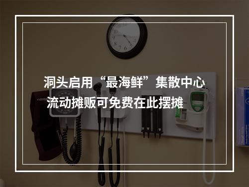 洞头启用“最海鲜”集散中心 流动摊贩可免费在此摆摊