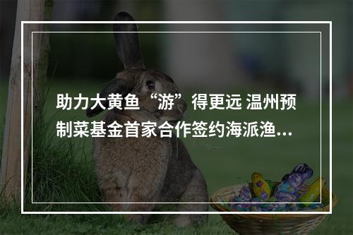 助力大黄鱼“游”得更远 温州预制菜基金首家合作签约海派渔业