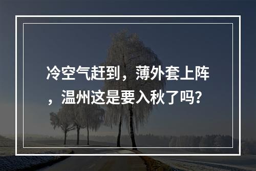 冷空气赶到，薄外套上阵，温州这是要入秋了吗？