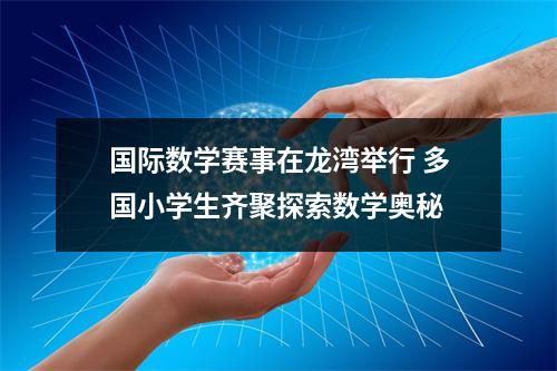 国际数学赛事在龙湾举行 多国小学生齐聚探索数学奥秘