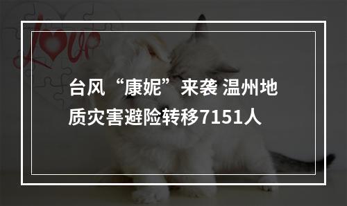 台风“康妮”来袭 温州地质灾害避险转移7151人