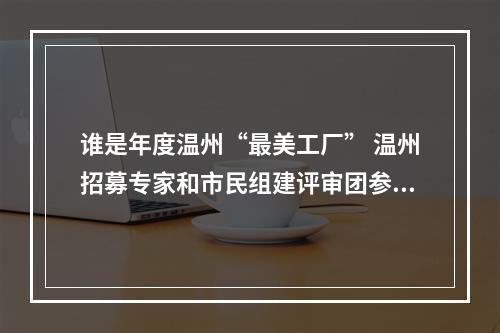 谁是年度温州“最美工厂” 温州招募专家和市民组建评审团参与寻访