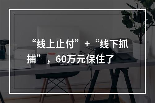 “线上止付”+“线下抓捕”，60万元保住了