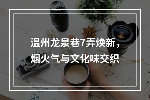 温州龙泉巷7弄焕新，烟火气与文化味交织