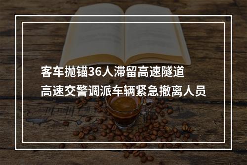 客车抛锚36人滞留高速隧道 高速交警调派车辆紧急撤离人员