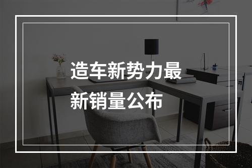 造车新势力最新销量公布