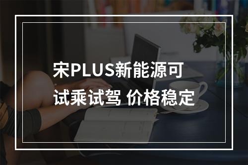 宋PLUS新能源可试乘试驾 价格稳定