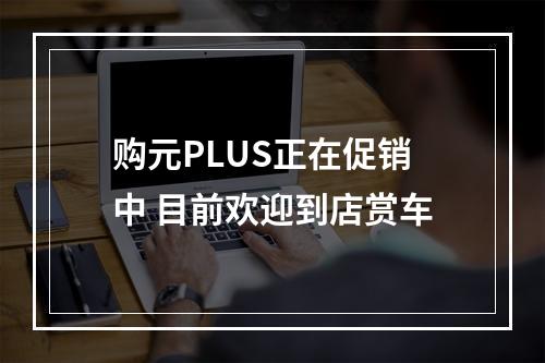 购元PLUS正在促销中 目前欢迎到店赏车