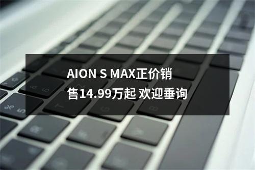 AION S MAX正价销售14.99万起 欢迎垂询