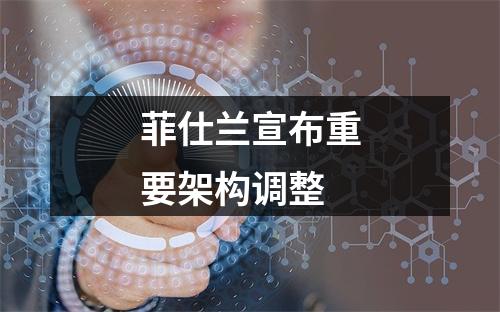 菲仕兰宣布重要架构调整