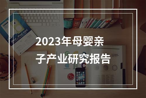 2023年母婴亲子产业研究报告