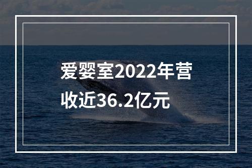 爱婴室2022年营收近36.2亿元