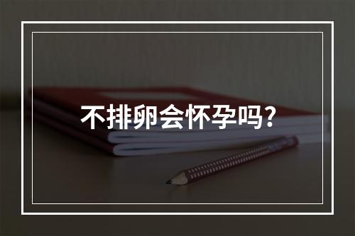 不排卵会怀孕吗?