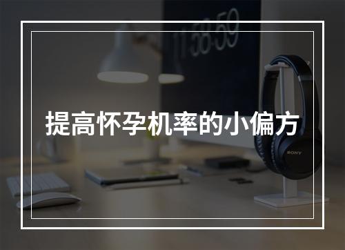 提高怀孕机率的小偏方