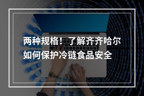 两种规格！了解齐齐哈尔如何保护冷链食品安全