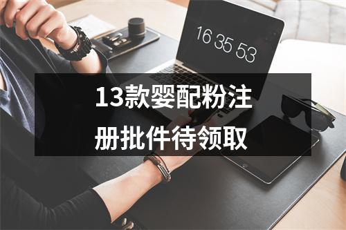 13款婴配粉注册批件待领取