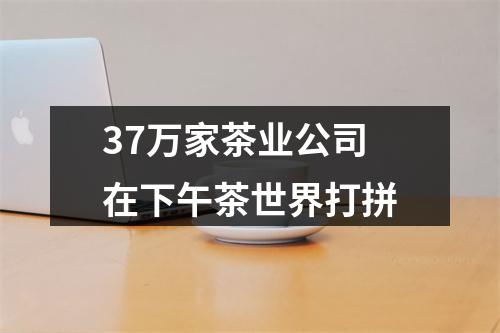 37万家茶业公司在下午茶世界打拼