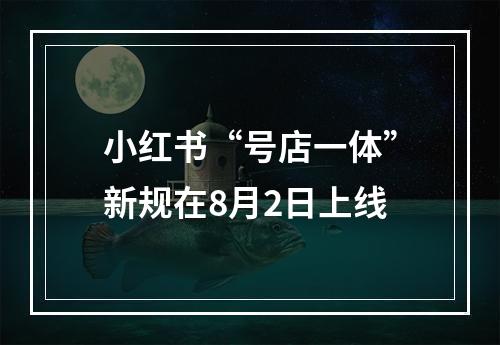 小红书“号店一体”新规在8月2日上线