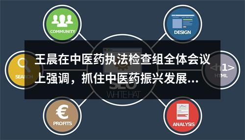 王晨在中医药执法检查组全体会议上强调，抓住中医药振兴发展的良好机遇，为人民群众提供更加优质高效的卫生服务