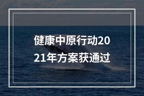 健康中原行动2021年方案获通过