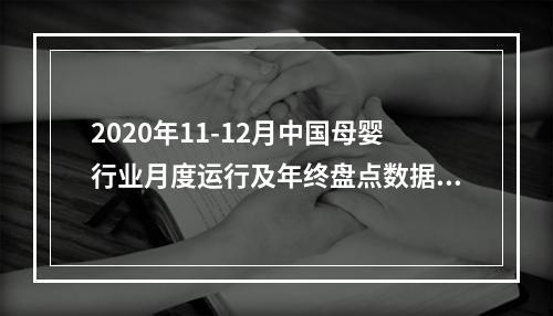 2020年11-12月中国母婴行业月度运行及年终盘点数据监测报告