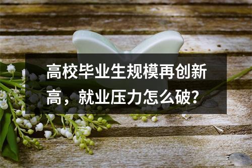 高校毕业生规模再创新高，就业压力怎么破？