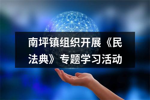 南坪镇组织开展《民法典》专题学习活动